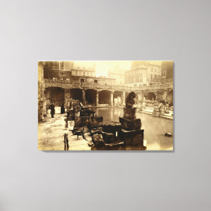 Das Große Römische Bad, Bad (b/w Foto) Leinwanddruck