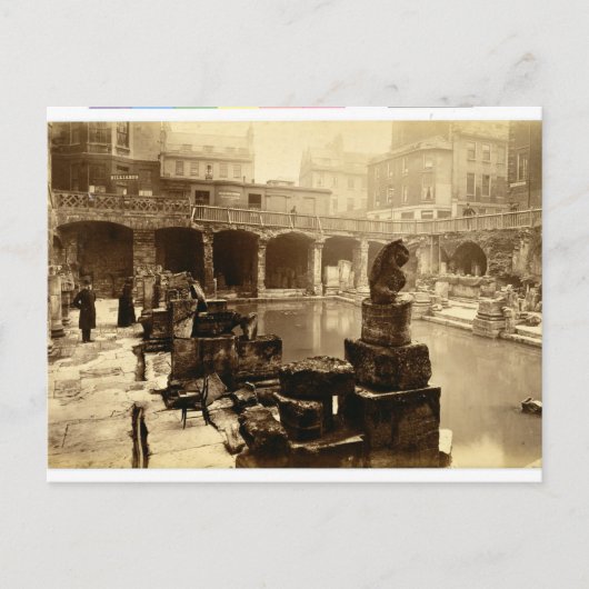 Das Große Römische Bad, Bad (b/w Foto) Postkarte (Vorderseite)