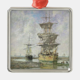 Das große Schiff, 1879 (Öl auf Leinwand) Silbernes Ornament