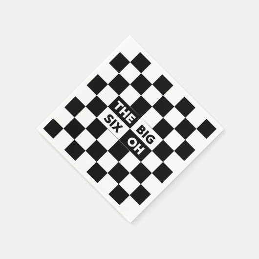 Das große, schwarz und weiß karierte Muster Serviette (Ecke)