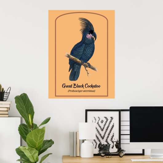 Das große schwarze Kakadu Poster (Heimbüro)