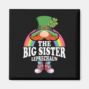 Das große Schwester-Leprechaun-St.-Patricks-Tag-Ko Magnet