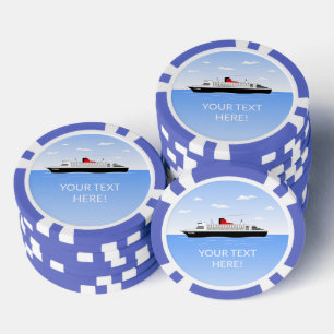 Das große Segelkreuzfahrtschiff Pokerchips