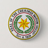 Das große Siegel der Cherokee-Nation Oklahoma Button (Vorderseite)