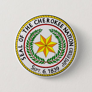 Das große Siegel der Cherokee-Nation Oklahoma Button