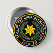 Das große Siegel der Cherokee-Nation Oklahoma Button (Vorne & Hinten)