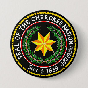 Das große Siegel der Cherokee-Nation Oklahoma Button