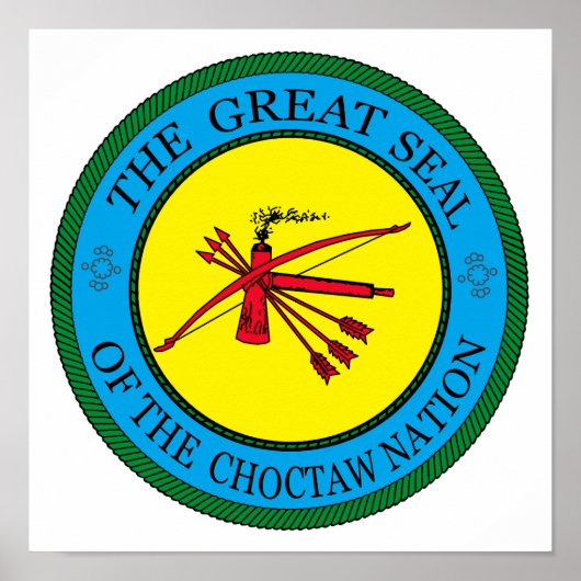 Das große Siegel der Choctaw-Nation von Oklahoma Poster (Vorne)