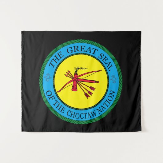 Das große Siegel der Choctaw-Nation von Oklahoma Wandteppich (Vorderseite (Horizontal))