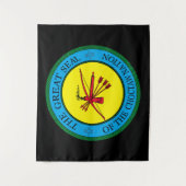 Das große Siegel der Choctaw-Nation von Oklahoma Wandteppich (Vorderseite)