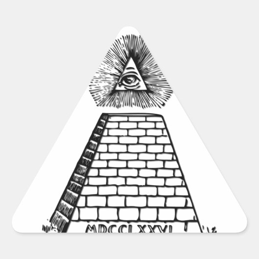 Das große Siegel der Staaten Dreieckiger Aufkleber (Vorderseite)