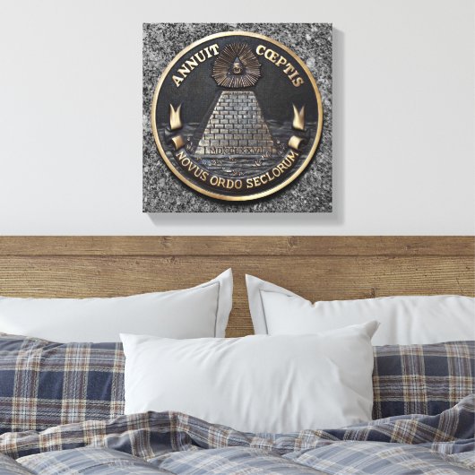 Das große Siegel der Staaten Leinwanddruck (Insitu (Schlafzimmer))