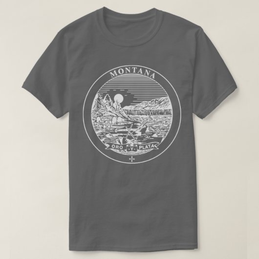 Das große Siegel des Staat von Montana, was T-Shirt (Design vorne)