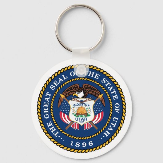 Das große Siegel des Staat von Utah 1896 Schlüsselanhänger (Vorderseite)