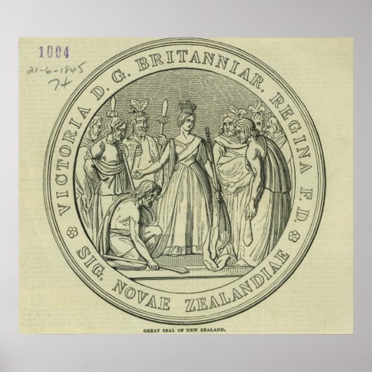 Das große Siegel Neuseelands Poster (Vorne)