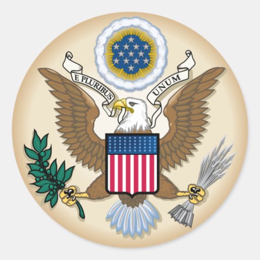 Das große Siegel Runder Aufkleber (Vorderseite)