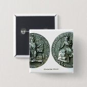 Das große Siegel von Edward I Button (Vorne & Hinten)