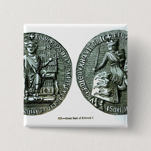 Das große Siegel von Edward I Button (Vorderseite)