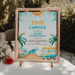 Das große, surf Geburtstagsgeschenk Kapsel signier Sockelschild