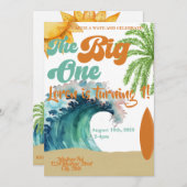 Das große Surf-Party befasste sich mit dem 1. Einladung (Vorne/Hinten)