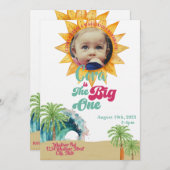 Das große Surf-Party befasste sich mit dem 1. Einladung (Vorne/Hinten)