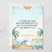 Das Große, Surfen zum Geburtstag Dankeskarte (Vorderseite)