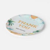 Das Große, Surfen zum Geburtstag Pappteller (Schrägansicht)