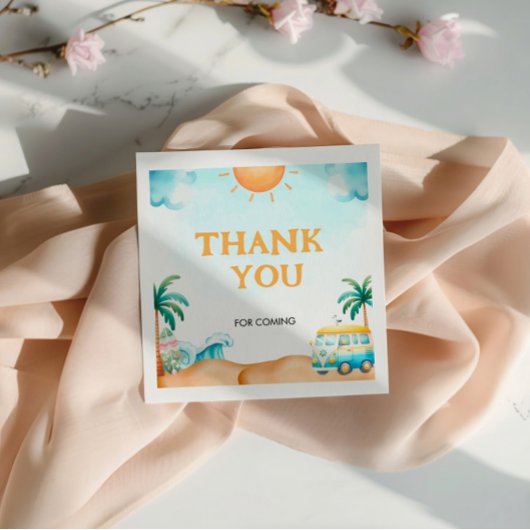 Das Große, Surfen zum Geburtstag Serviette