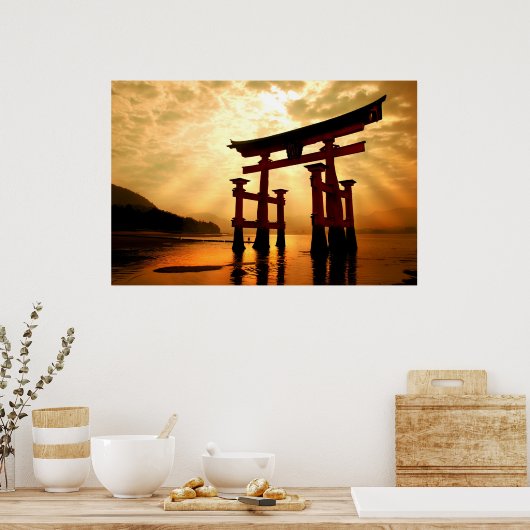 Das große Tor in Miyajima Poster (Küche)