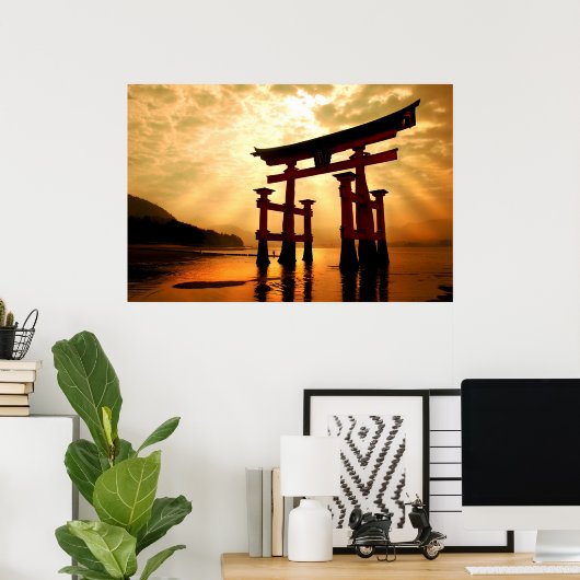 Das große Tor in Miyajima Poster (Heimbüro)