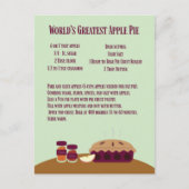 Das größte Apple Pie Rezept der Welt Postkarte (Vorderseite)