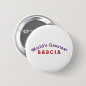 Das größte Babcia der Welt Button (Vorne & Hinten)