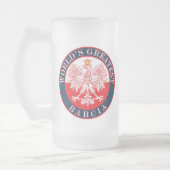 Das größte Babcia der Welt Mattglas Bierglas (Links)