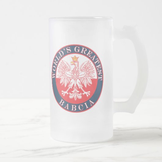 Das größte Babcia der Welt Mattglas Bierglas (Rechts)
