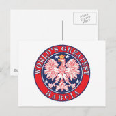 Das größte Babcia der Welt Postkarte (Vorne/Hinten)
