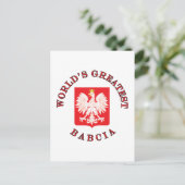 Das größte Babcia der Welt Postkarte (Stehend Vorderseite)