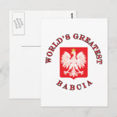 Das größte Babcia der Welt Postkarte (Vorne/Hinten)