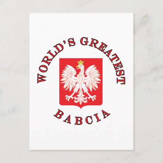 Das größte Babcia der Welt Postkarte (Vorderseite)