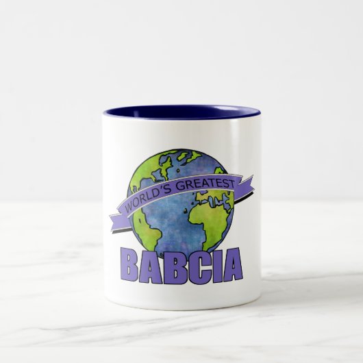 Das größte Babcia der Welt Zweifarbige Tasse (Mittel)
