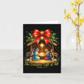 Das größte Geschenk aller Nativität Christen Chris Karte (Gelbe Blume)