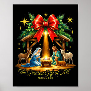 Das größte Geschenk aller Nativität Christen Chris Poster