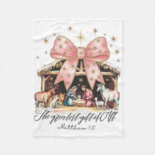 Das größte Geschenk aller Nativität Jesus Christli Fleecedecke