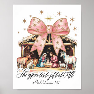 Das größte Geschenk aller Nativität Jesus Christli Poster