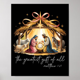 Das größte Geschenk aller Weihnachten Jesus Christ Poster