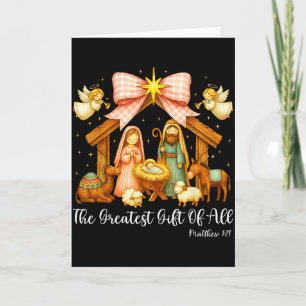 Das größte Geschenk aller Weihnachtskrippen christ Karte