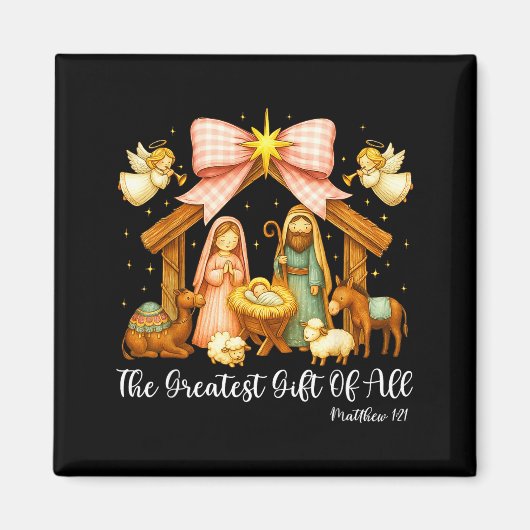 Das größte Geschenk aller Weihnachtskrippen christ Magnet (Vorne)