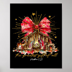 Das größte Geschenk aller Weihnachtskrippen christ Poster