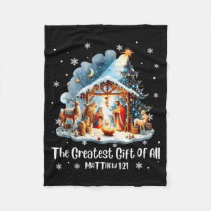 Das größte Geschenk für alle Weihnachten Jesus Geb Fleecedecke