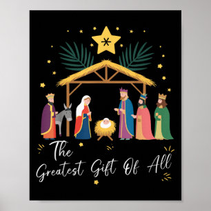 Das größte Geschenk für alle Weihnachten Jesus Geb Poster