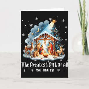 Das größte Geschenk für alle Weihnachten Nativität Karte